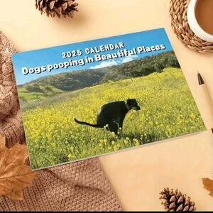 2025 funny dogs pooping calendar year planner pet organization organizer noteboo